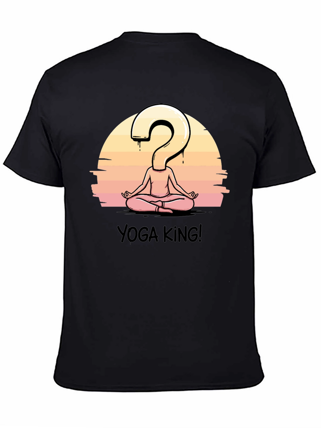 Yoga King Graphic Tee - Question Mark Meditating Design