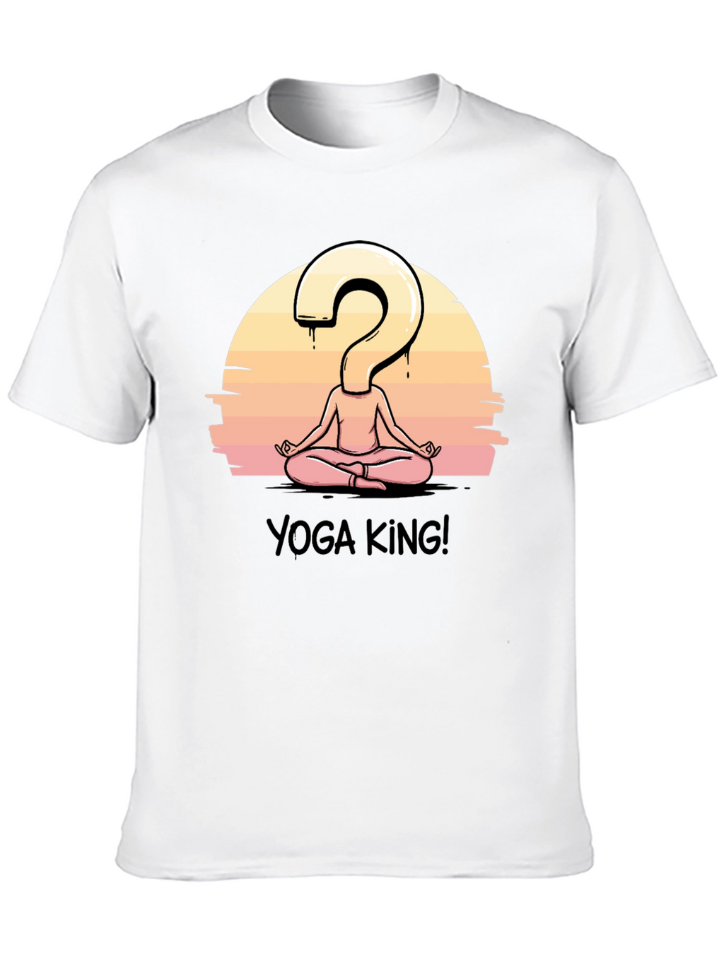 Yoga King Graphic Tee - Question Mark Meditating Design