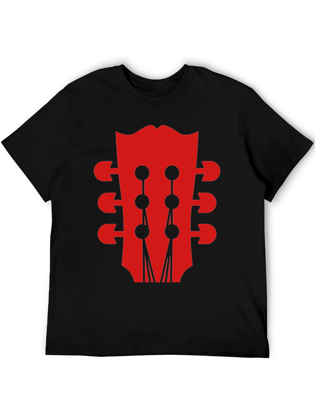 Guitar Head Black Graphic Tee