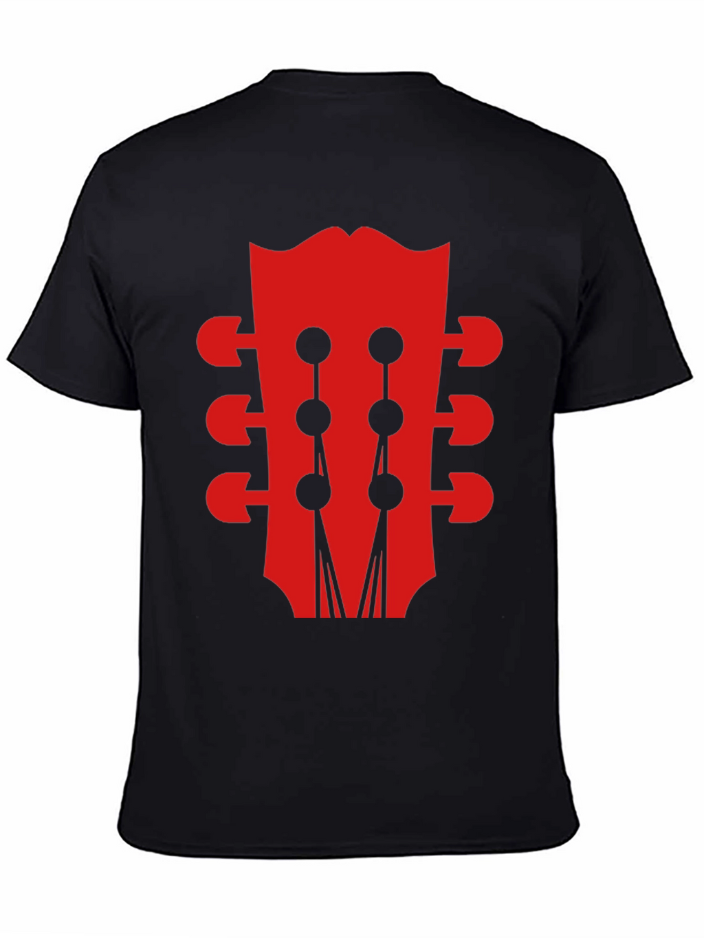 Guitar Head Black Graphic Tee