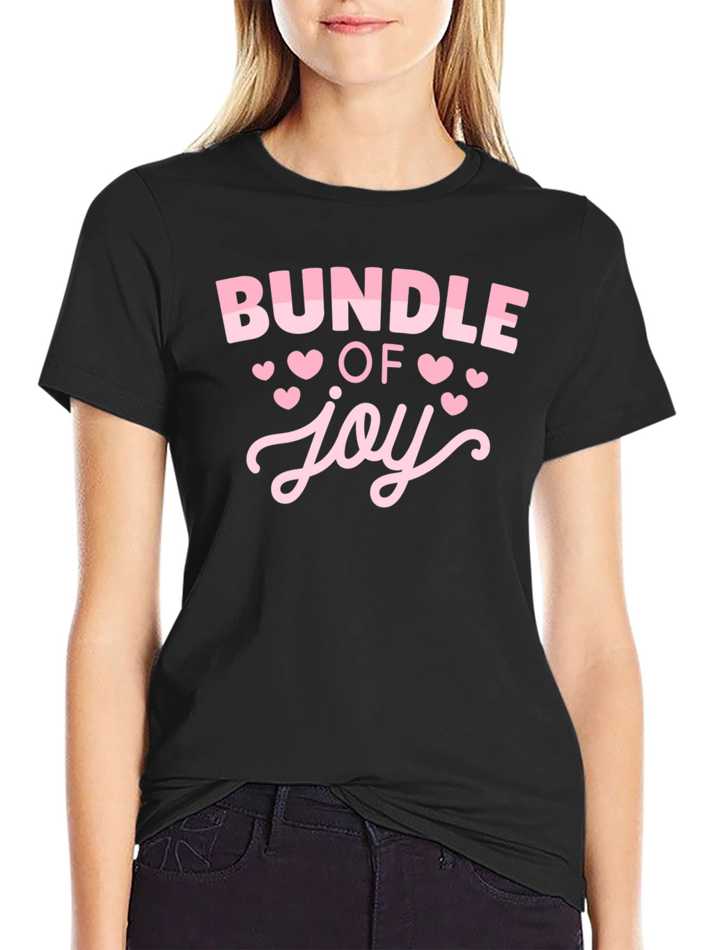 Bundle of Joy Pink Heart Baby Shower T-Shirt