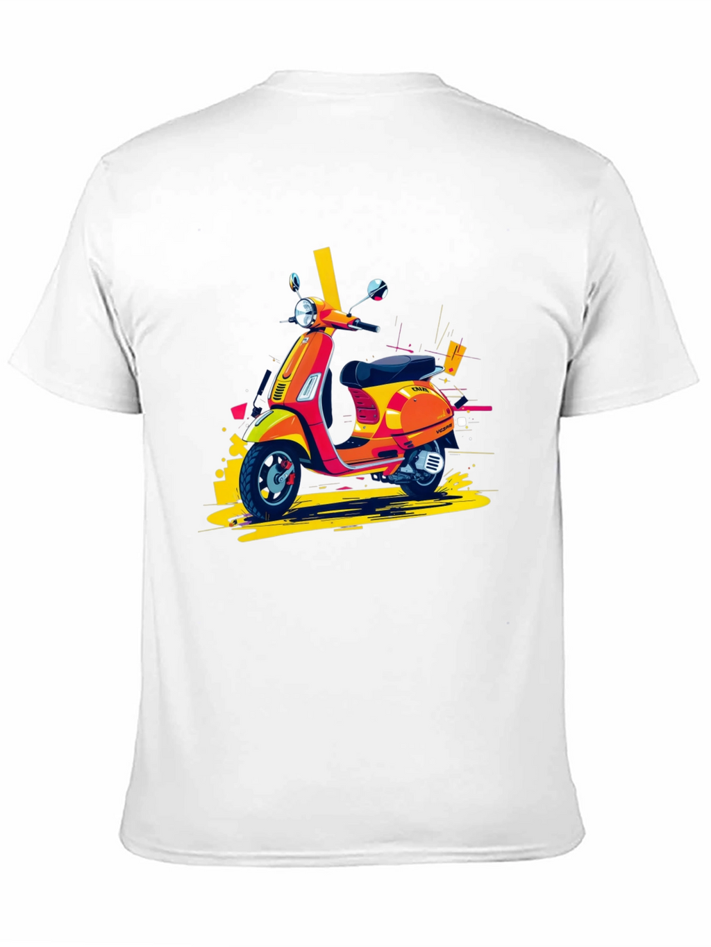 Retro Scooter Graphic Tee - Stylish Black T-Shirt