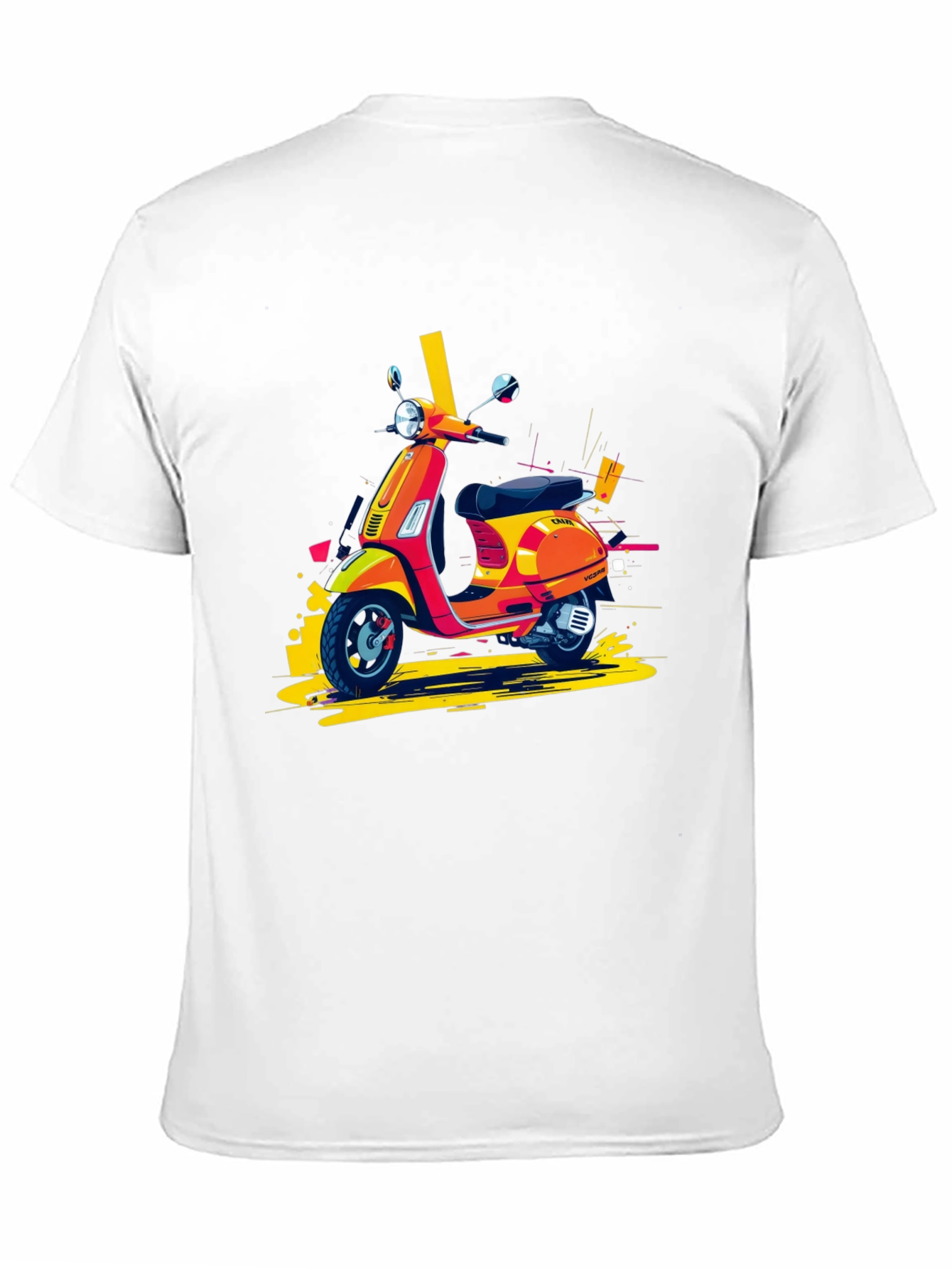 Retro Scooter Graphic Tee - Stylish Black T-Shirt