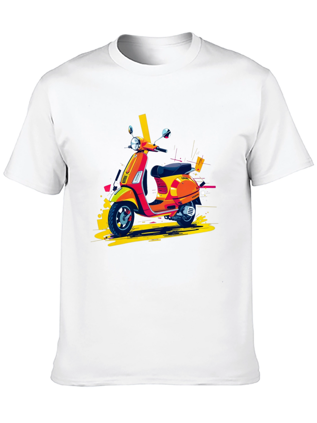 Retro Scooter Graphic Tee - Stylish Black T-Shirt