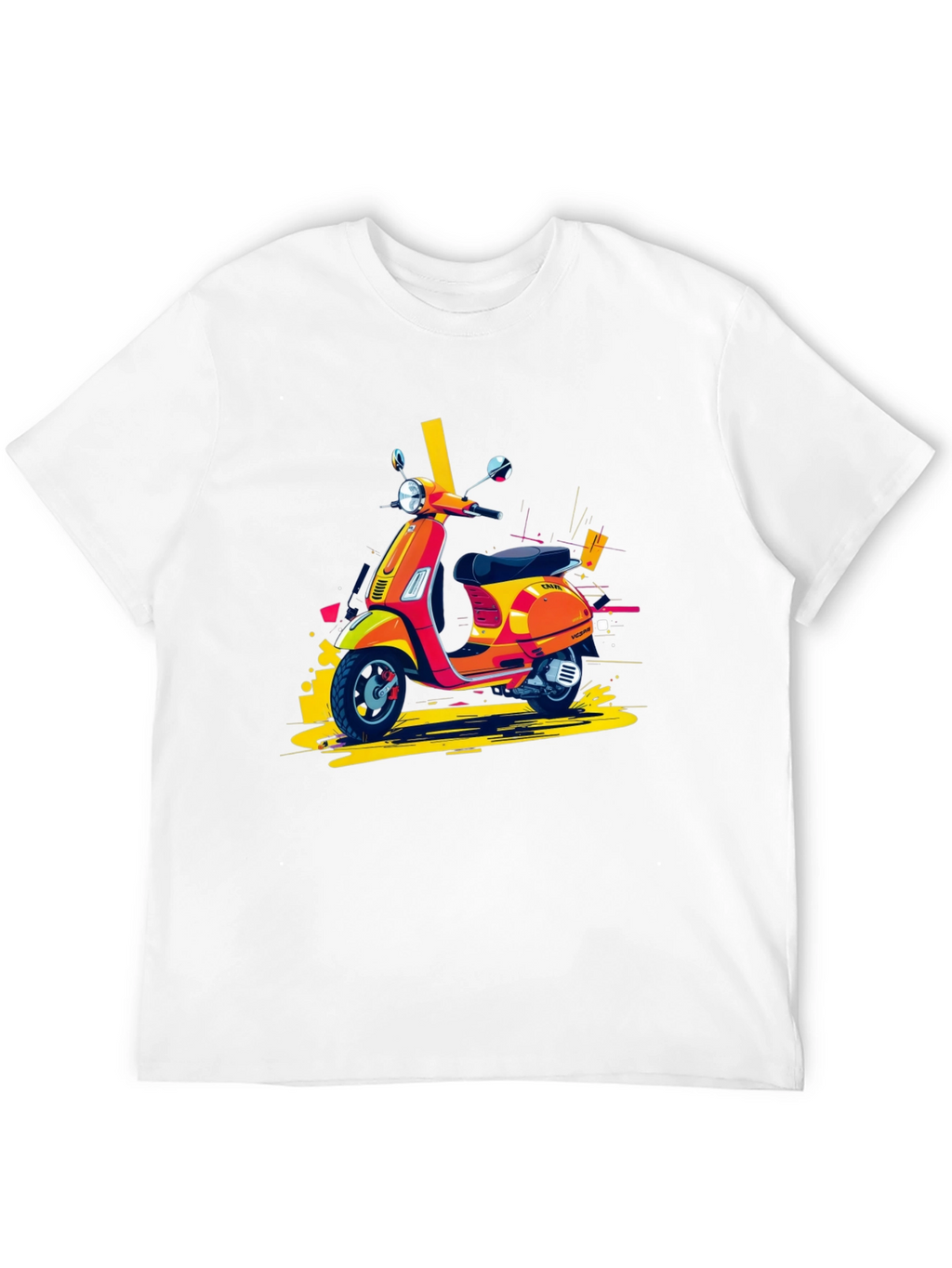 Retro Scooter Graphic Tee - Stylish Black T-Shirt