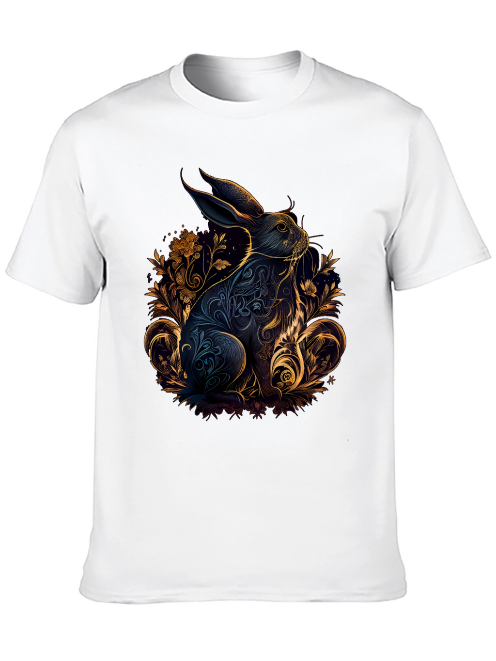 Rabbit Floral T-Shirt - Artistic Design