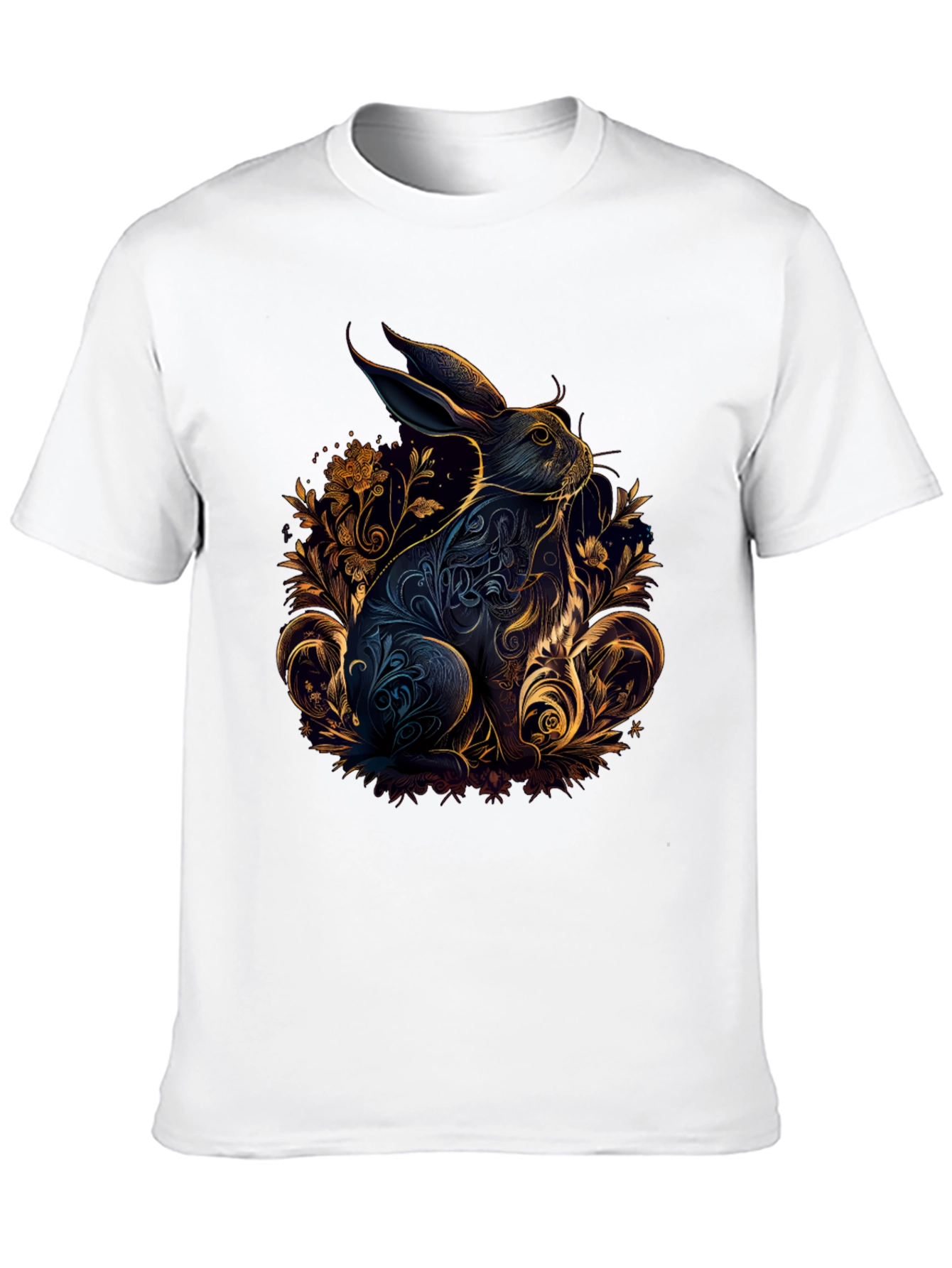 Rabbit Floral T-Shirt - Artistic Design