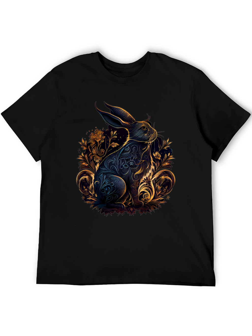 Rabbit Floral T-Shirt - Artistic Design