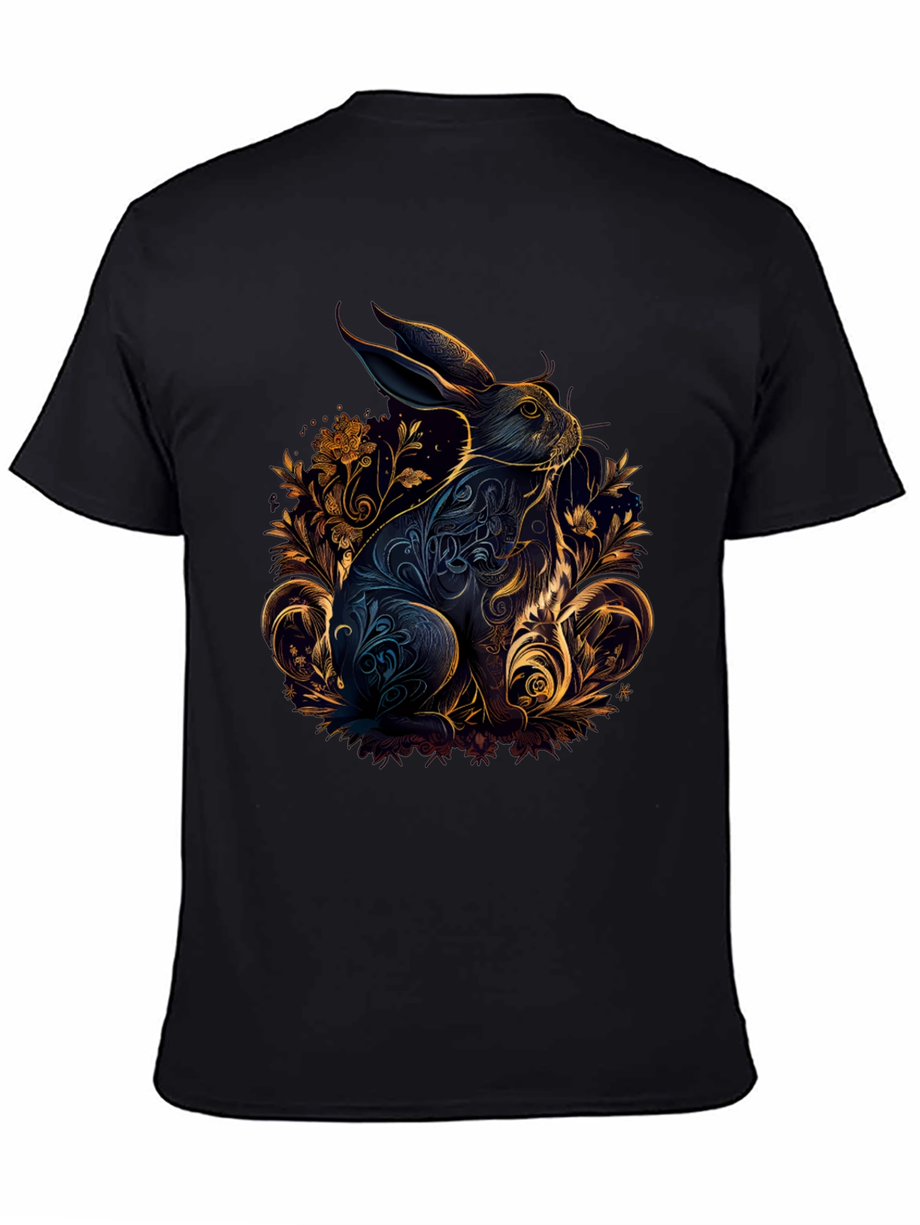 Rabbit Floral T-Shirt - Artistic Design