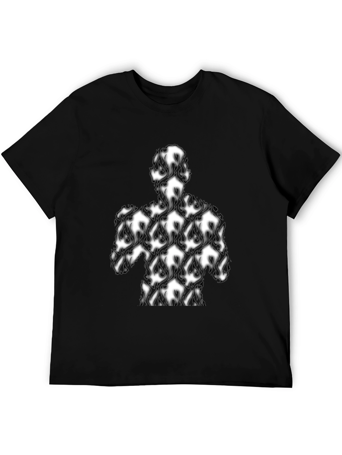 Abstract Spade Figure Black T-Shirt