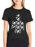 Abstract Spade Figure Black T-Shirt