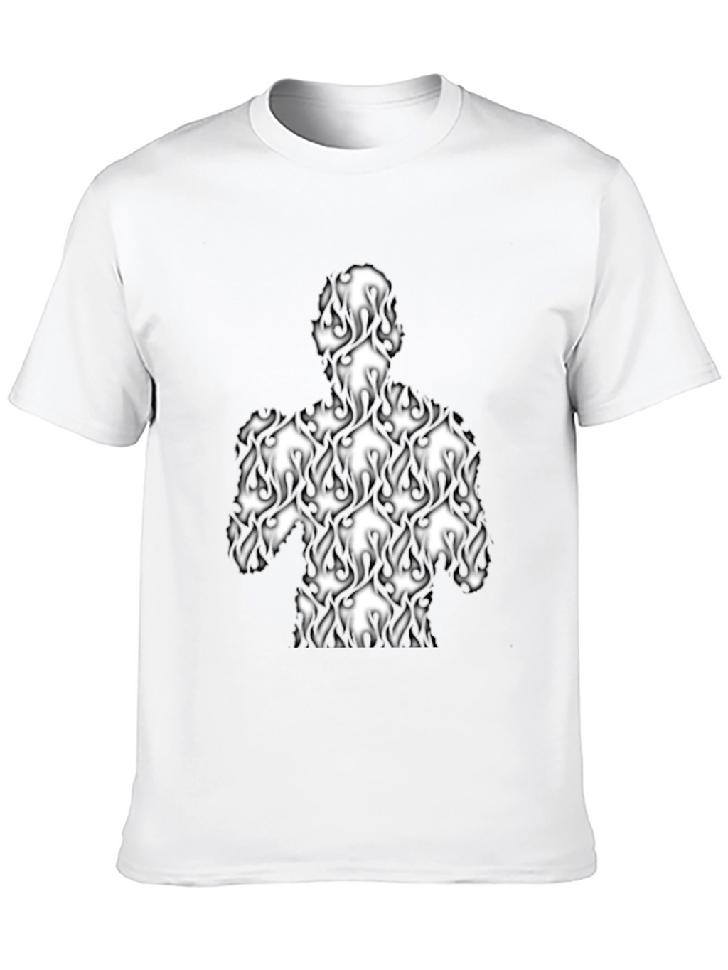 Abstract Spade Figure Black T-Shirt