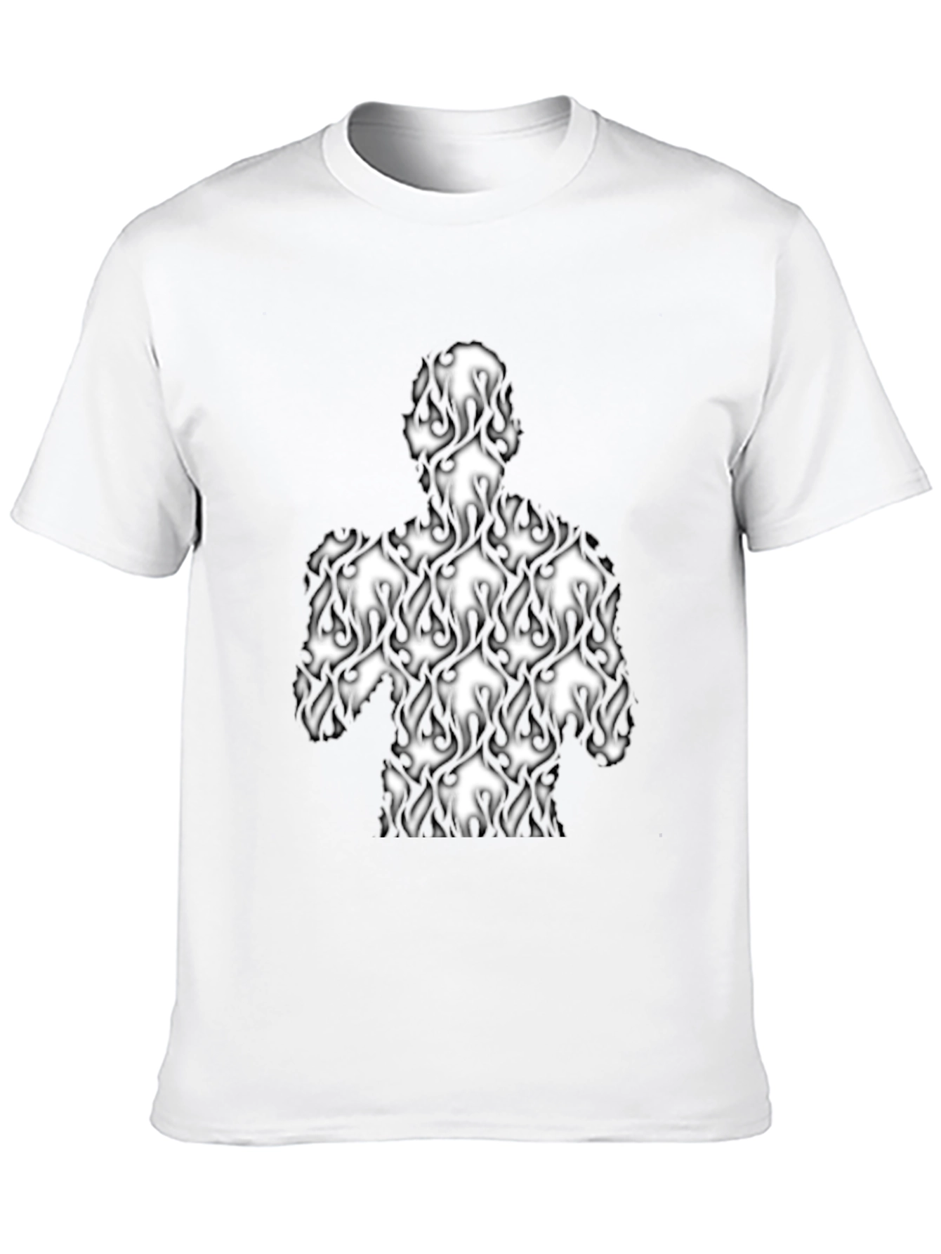 Abstract Spade Figure Black T-Shirt