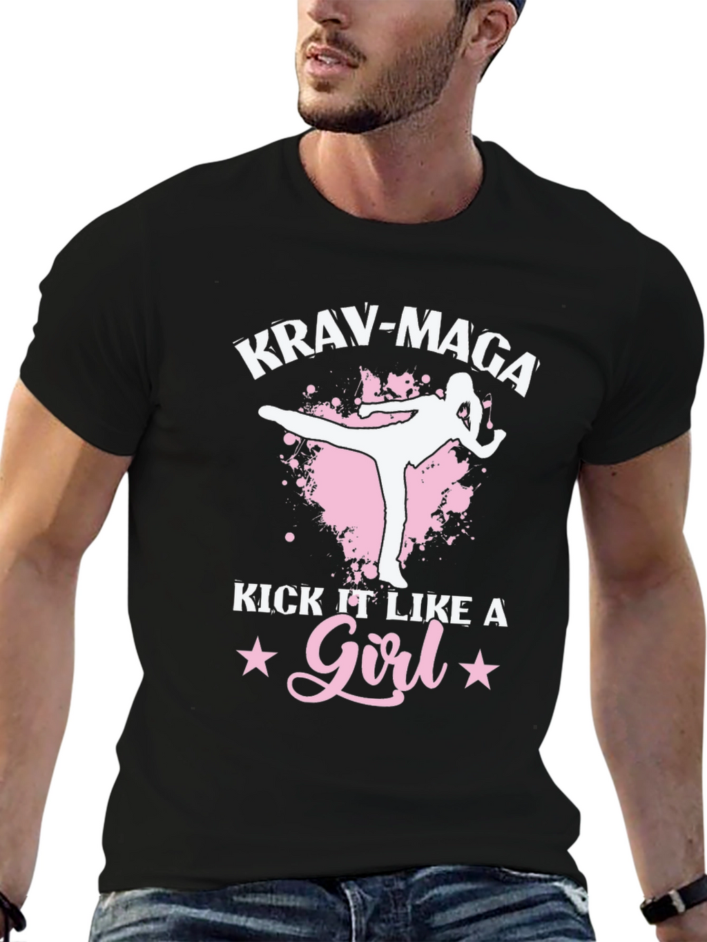 Krav Maga Kick Like A Girl T-Shirt