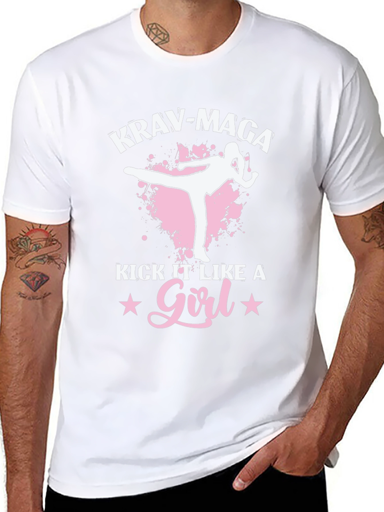 Krav Maga Kick Like A Girl T-Shirt