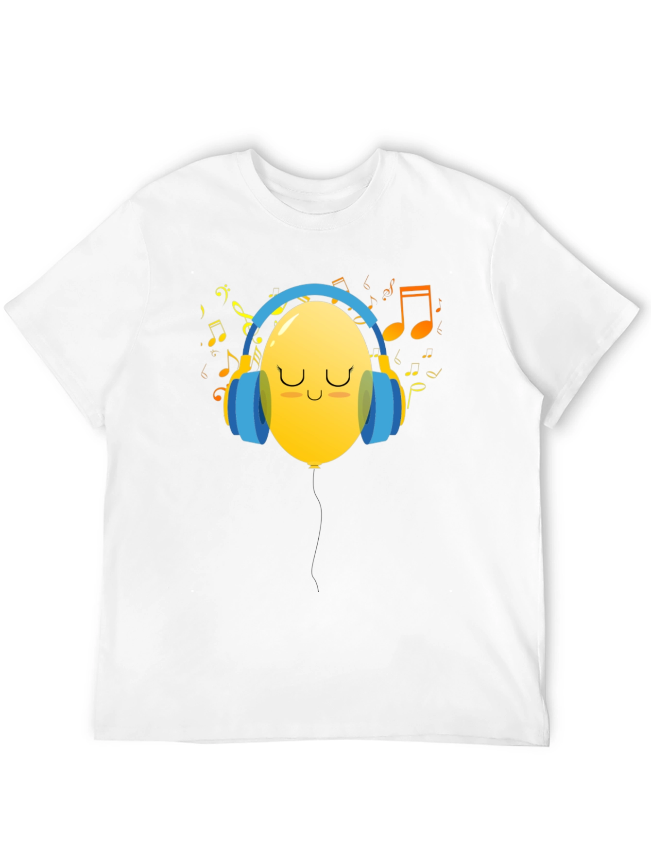Musical Balloon Graphic Tee - Black Casual Shirt