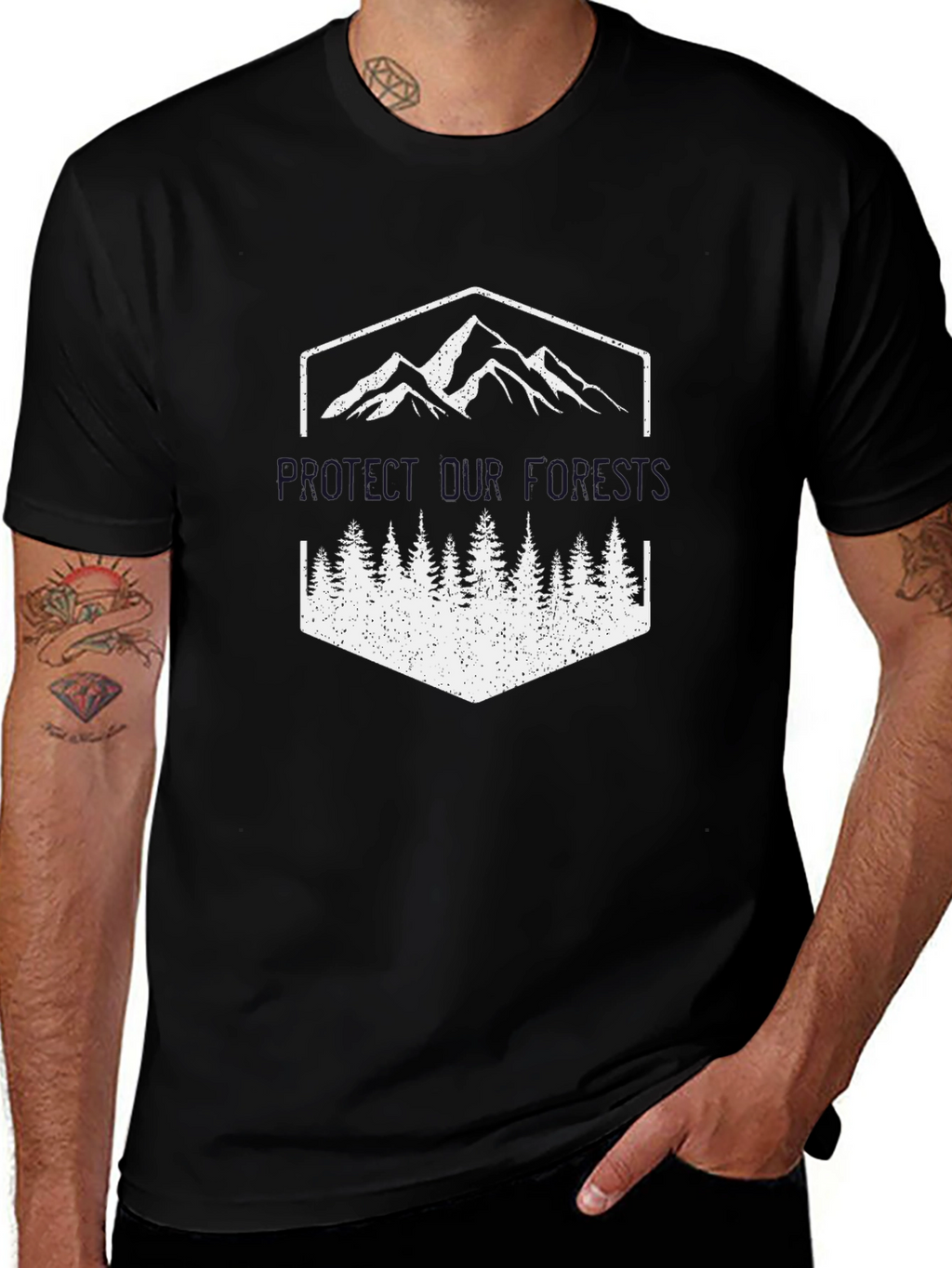 Mountain and Forest Graphic T-Shirt