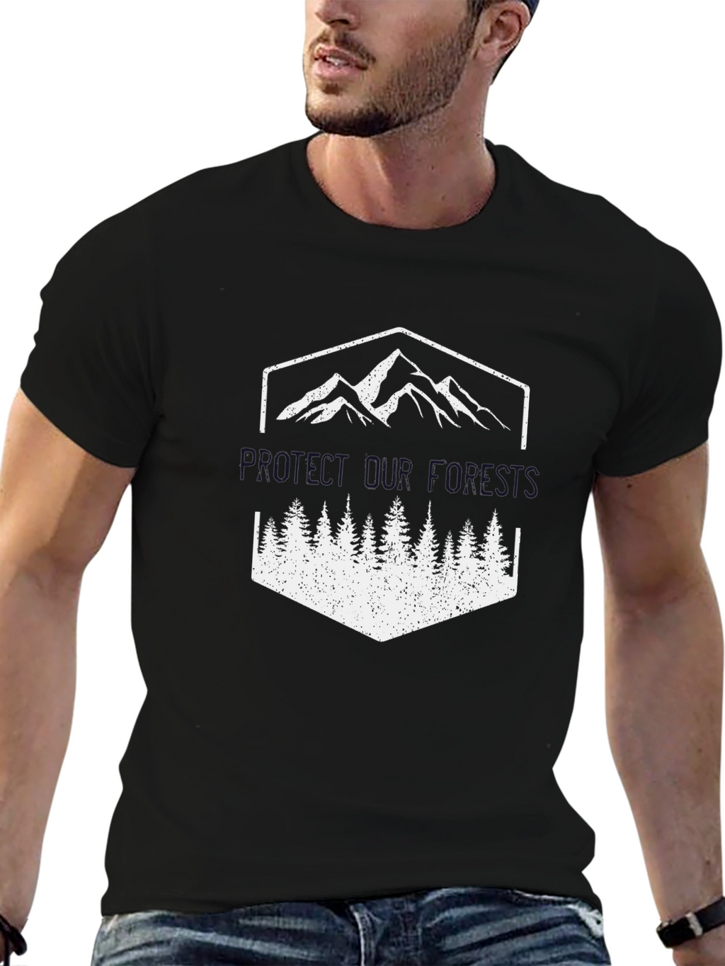 Mountain and Forest Graphic T-Shirt