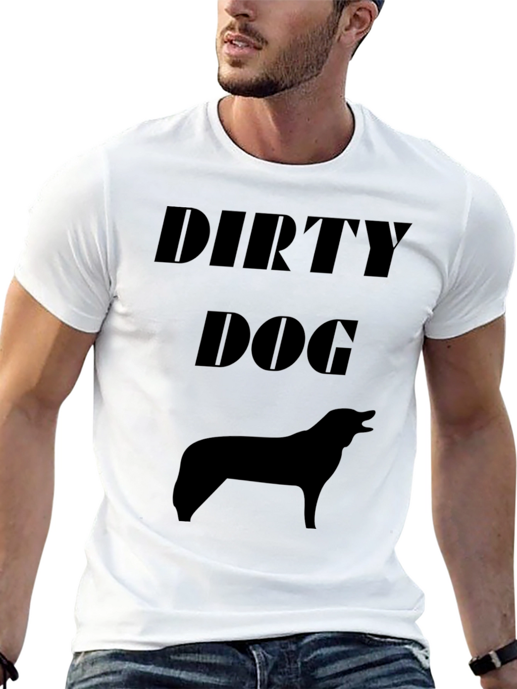 Dirty Dog Black Graphic T-Shirt