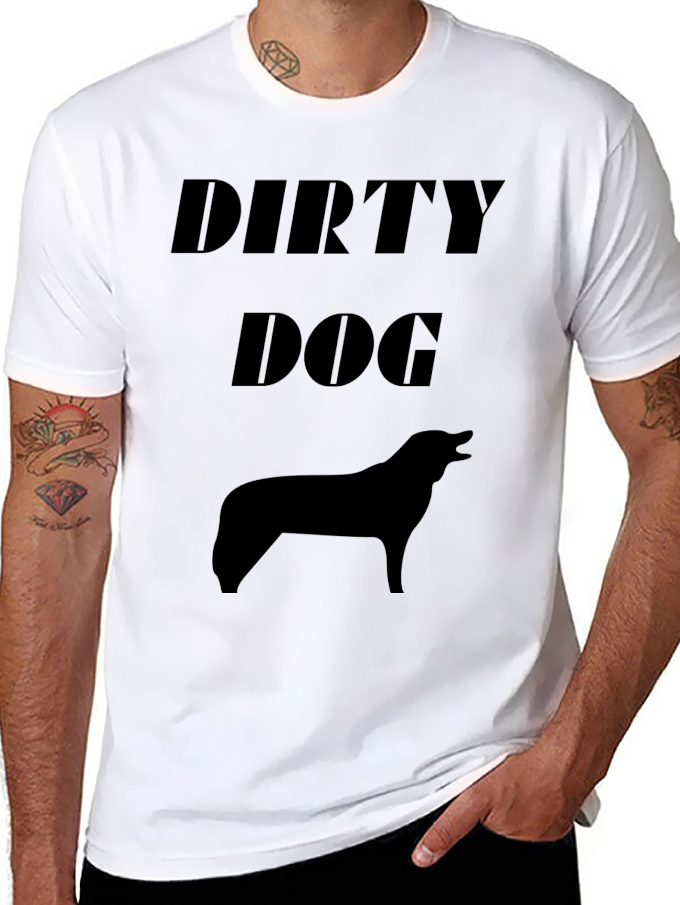 Dirty Dog Black Graphic T-Shirt