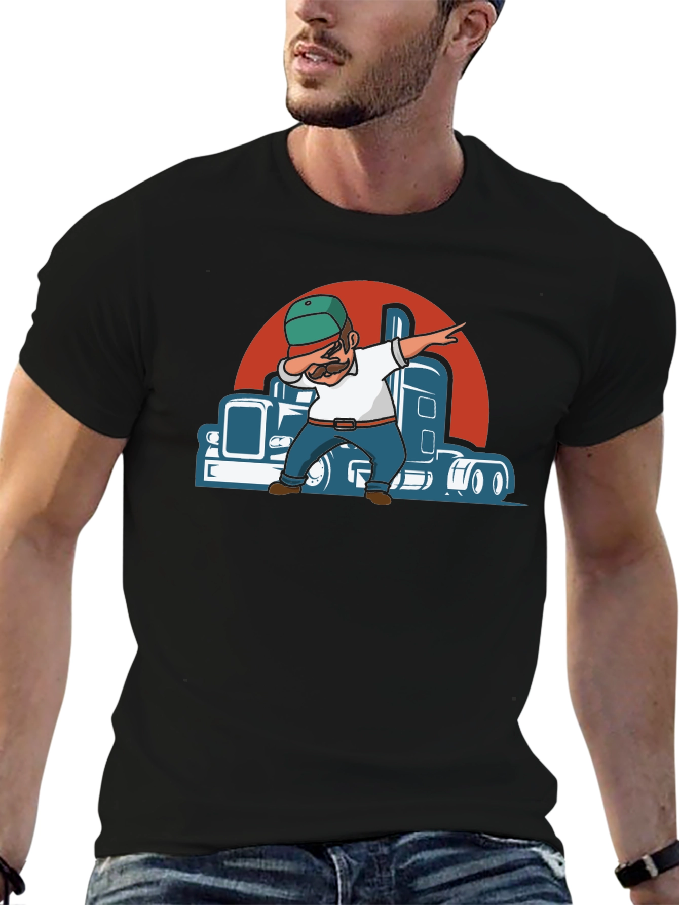 Trucker Dab Graphic T-Shirt