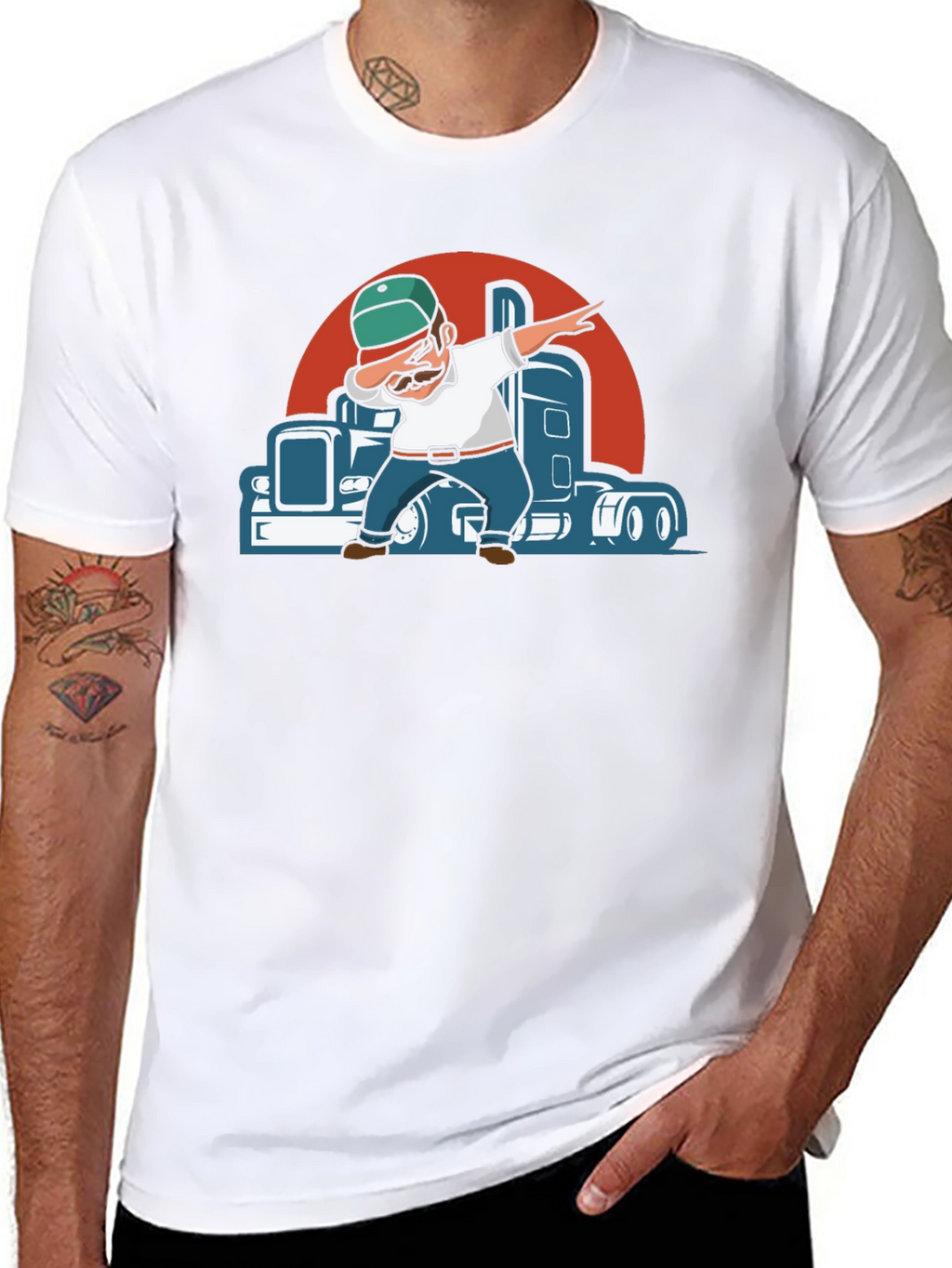 Trucker Dab Graphic T-Shirt