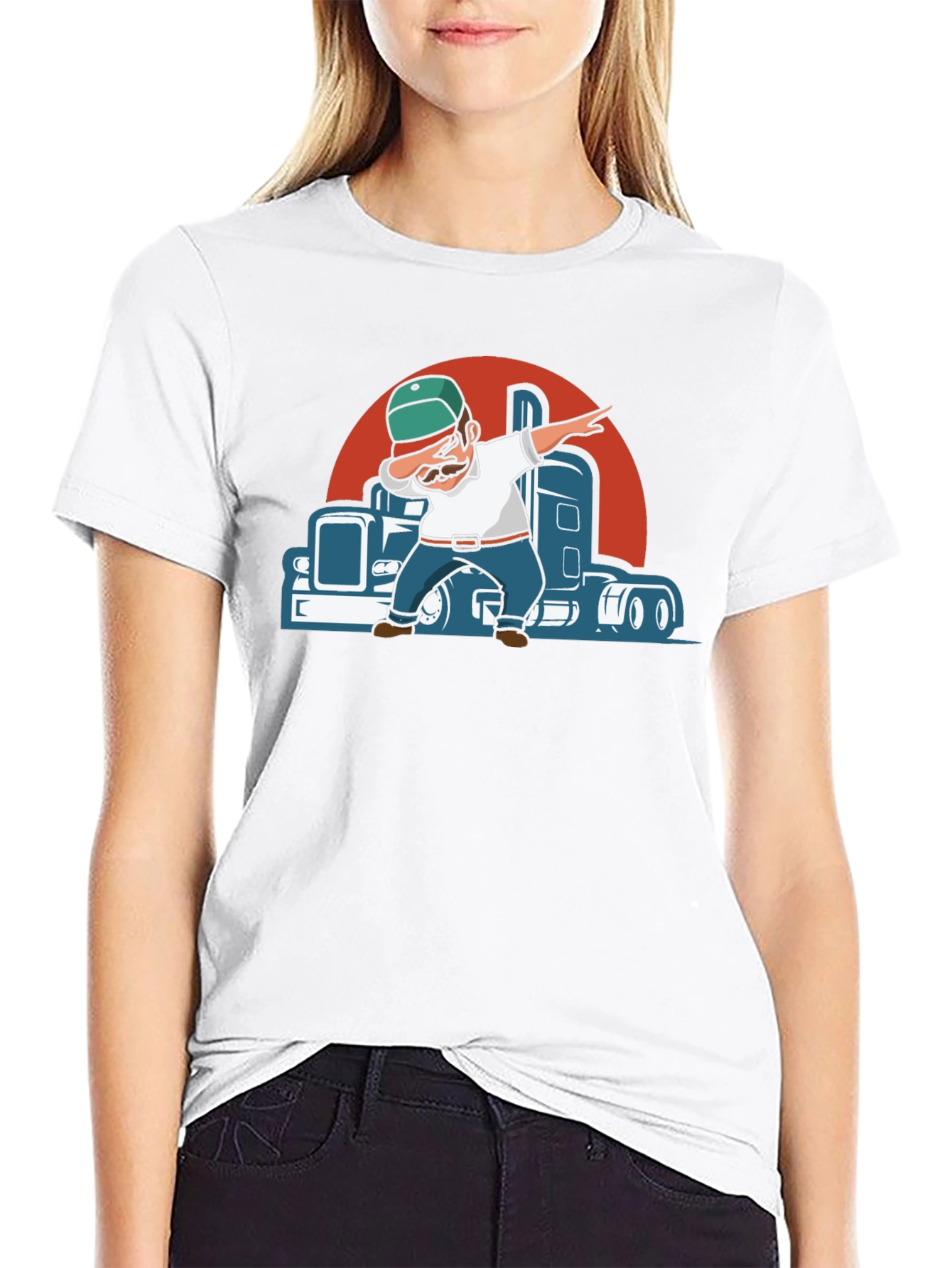 Trucker Dab Graphic T-Shirt