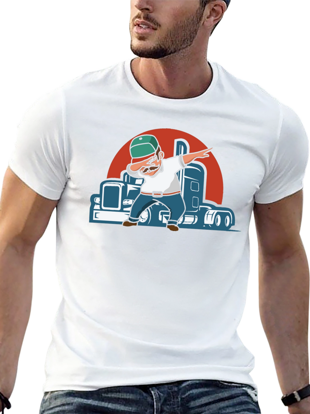 Trucker Dab Graphic T-Shirt