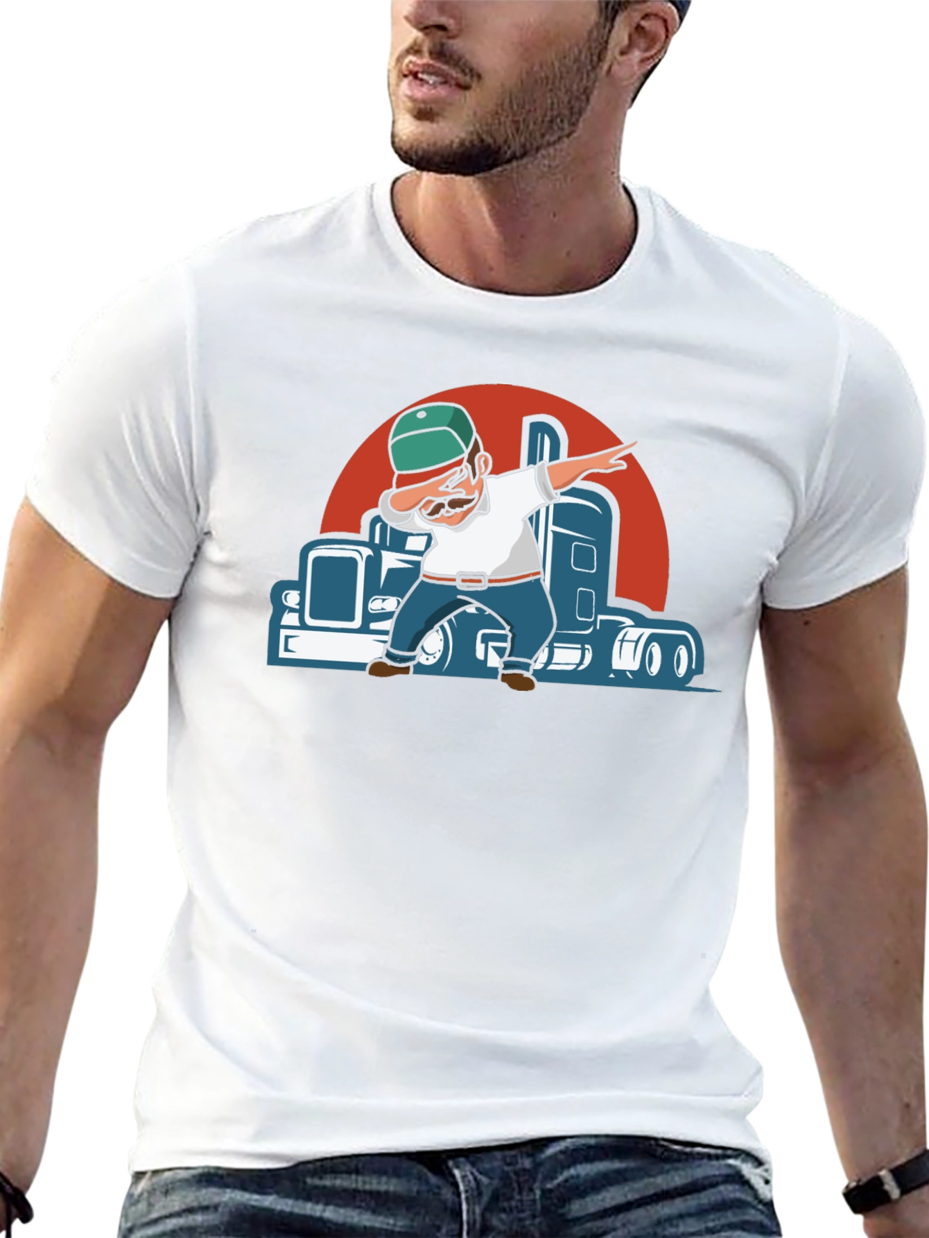 Trucker Dab Graphic T-Shirt