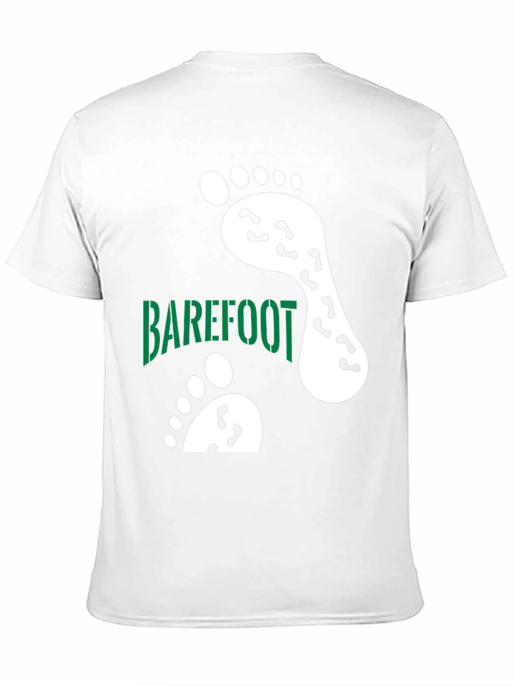 Barefoot Footprint Tee - Black Cotton Casual Shirt