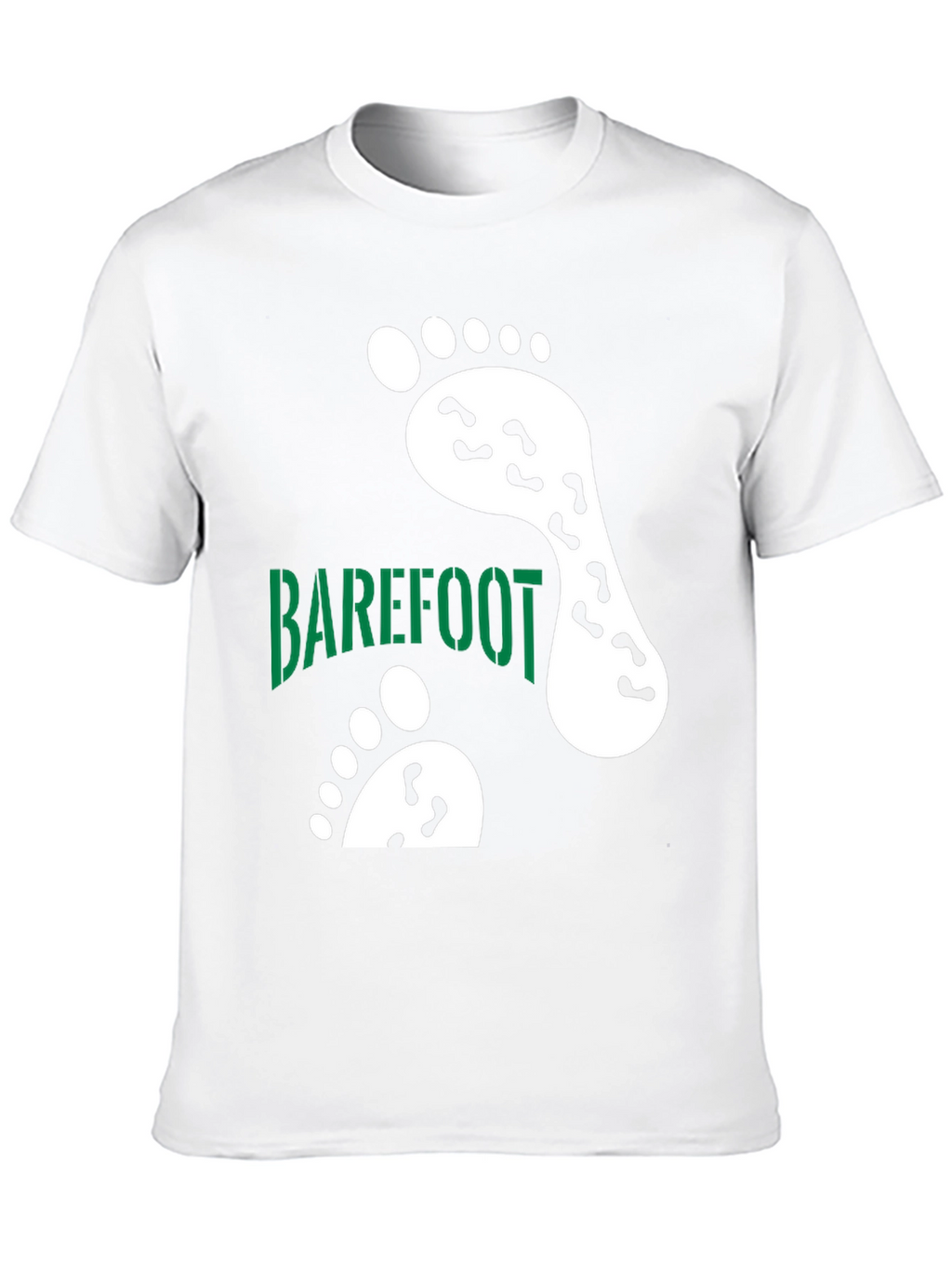 Barefoot Footprint Tee - Black Cotton Casual Shirt