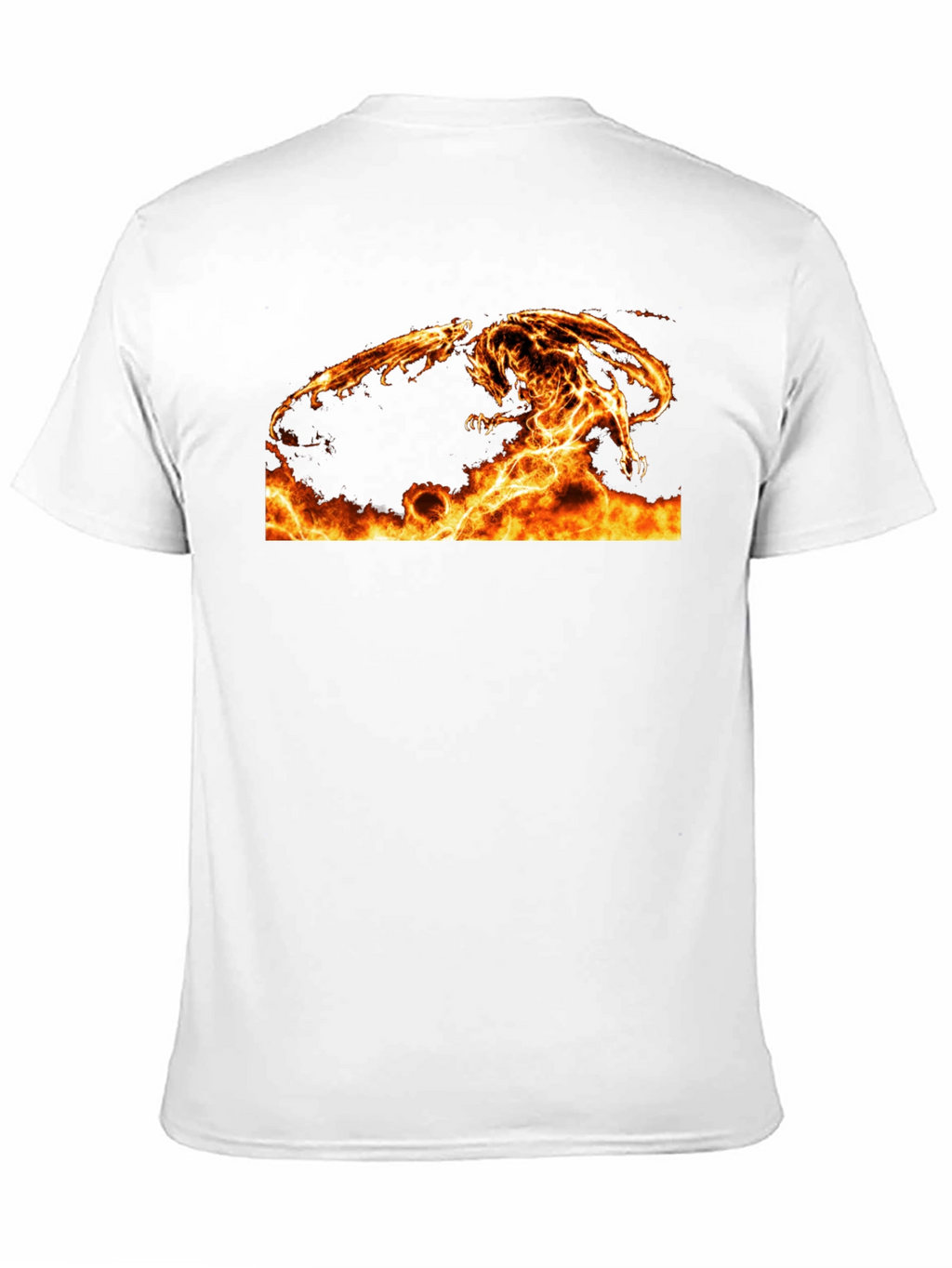 Fiery Dragon Graphic Tee - Black Cotton Comfort