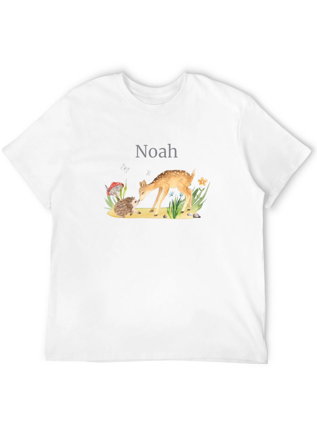 Noahs Woodland Friends Black T-Shirt