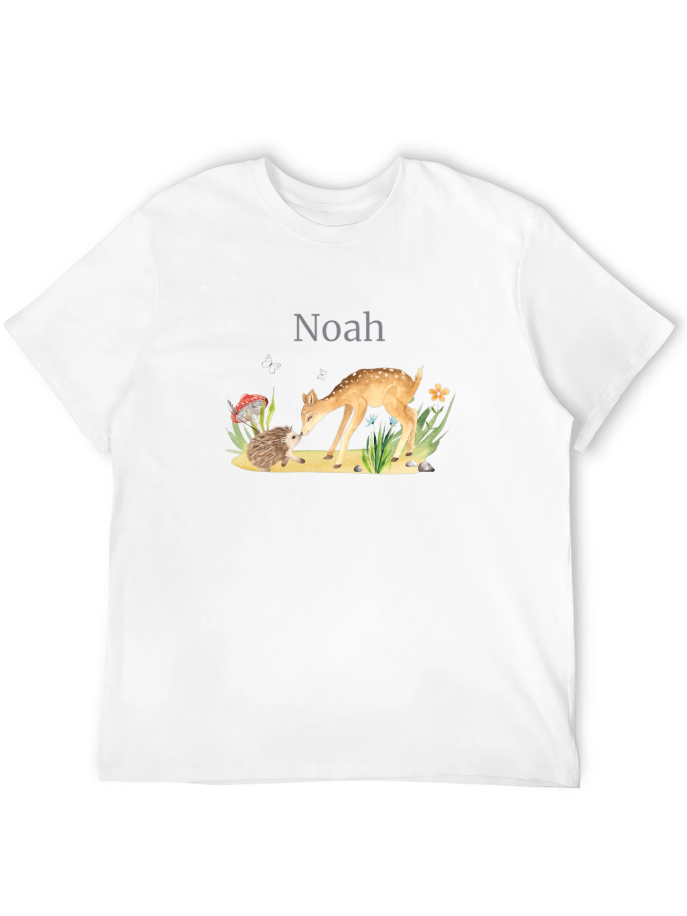 Noahs Woodland Friends Black T-Shirt