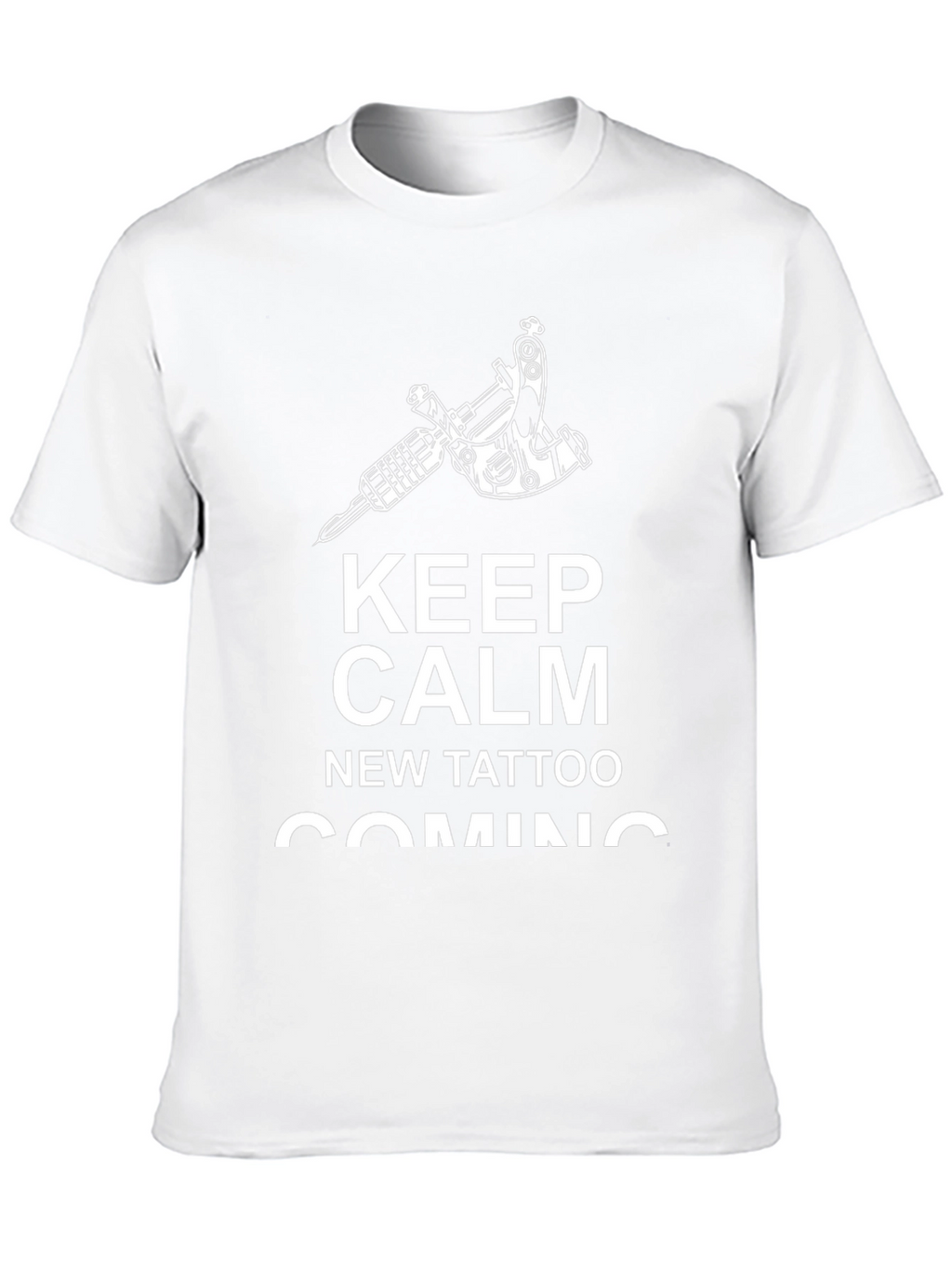 Keep Calm New Tattoo Coming T-Shirt - Black