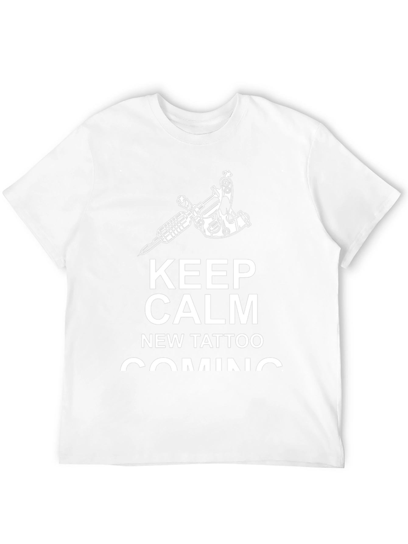 Keep Calm New Tattoo Coming T-Shirt - Black