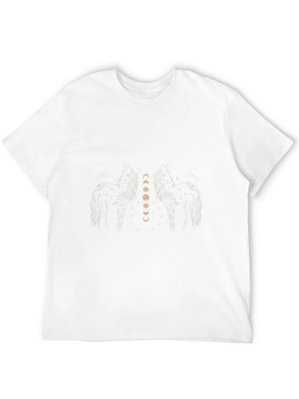 Black Horse & Moon Phases Graphic Tee