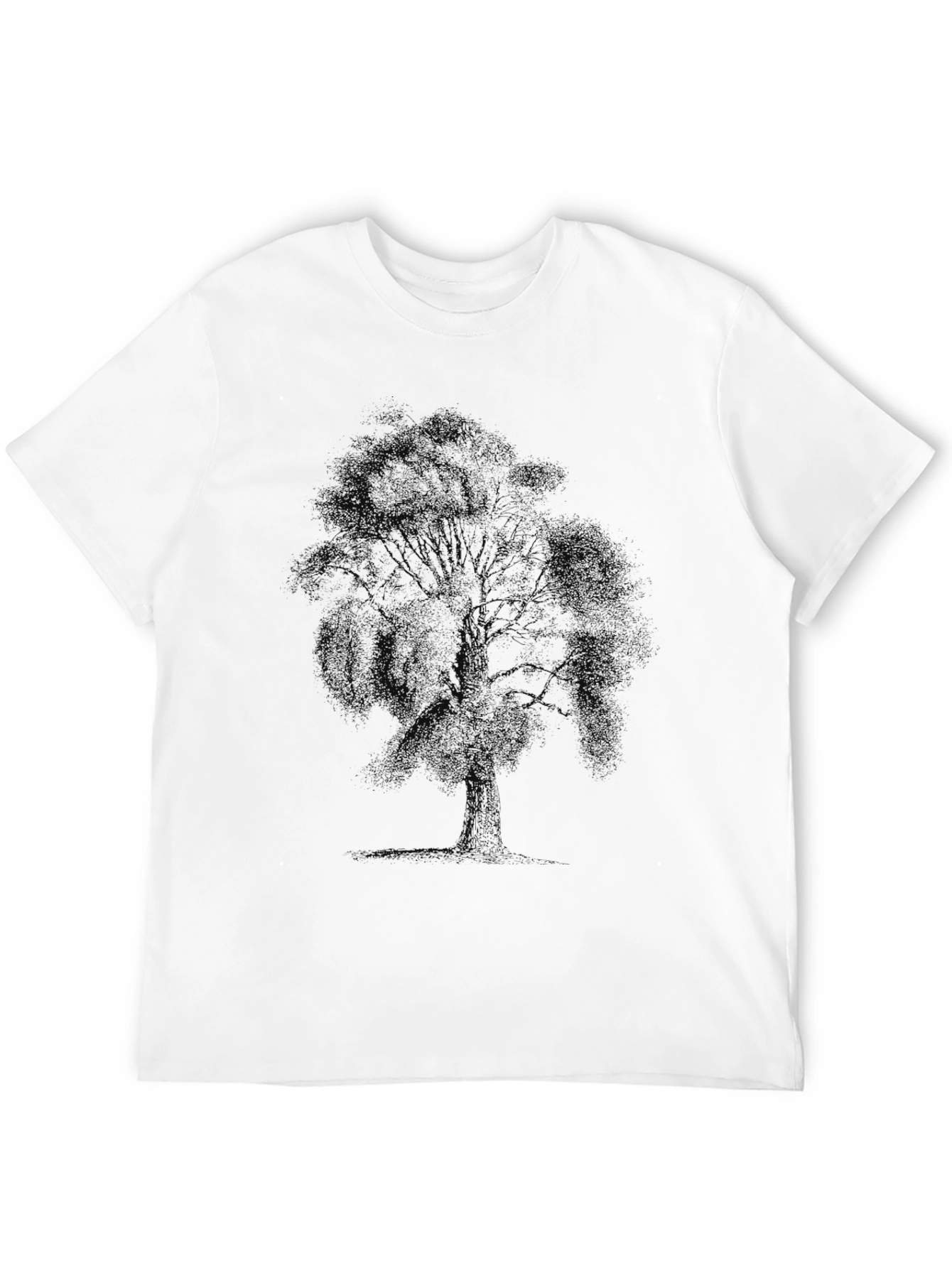 Mens Black T-Shirt - Tree Graphic
