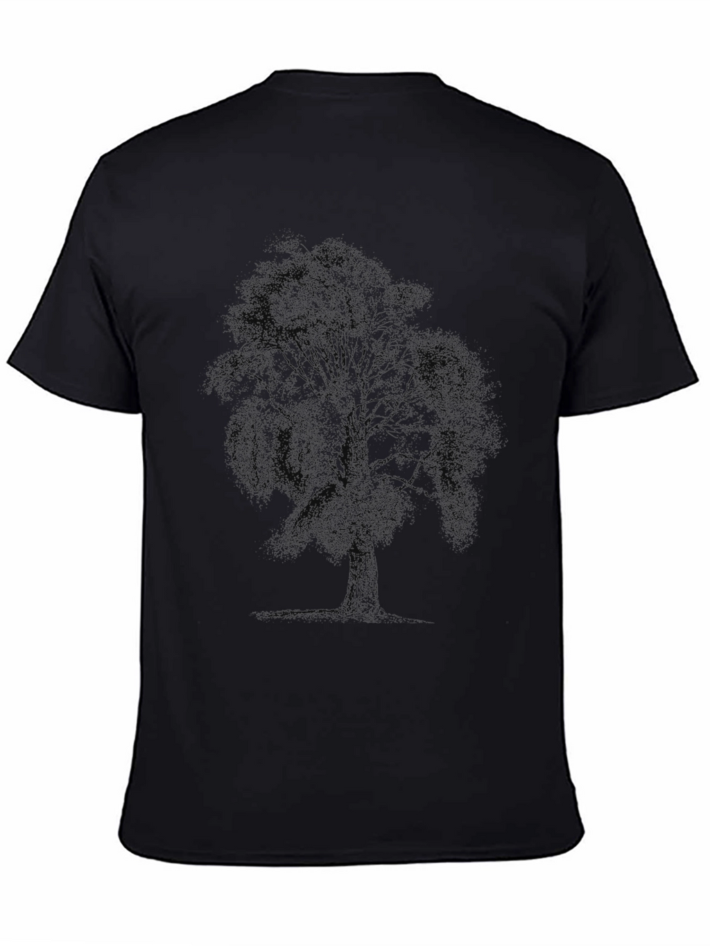 Mens Black T-Shirt - Tree Graphic