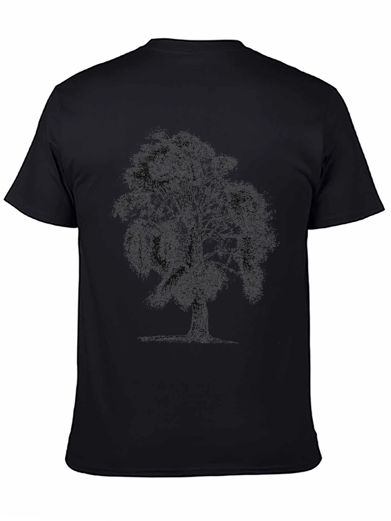 Mens Black T-Shirt - Tree Graphic