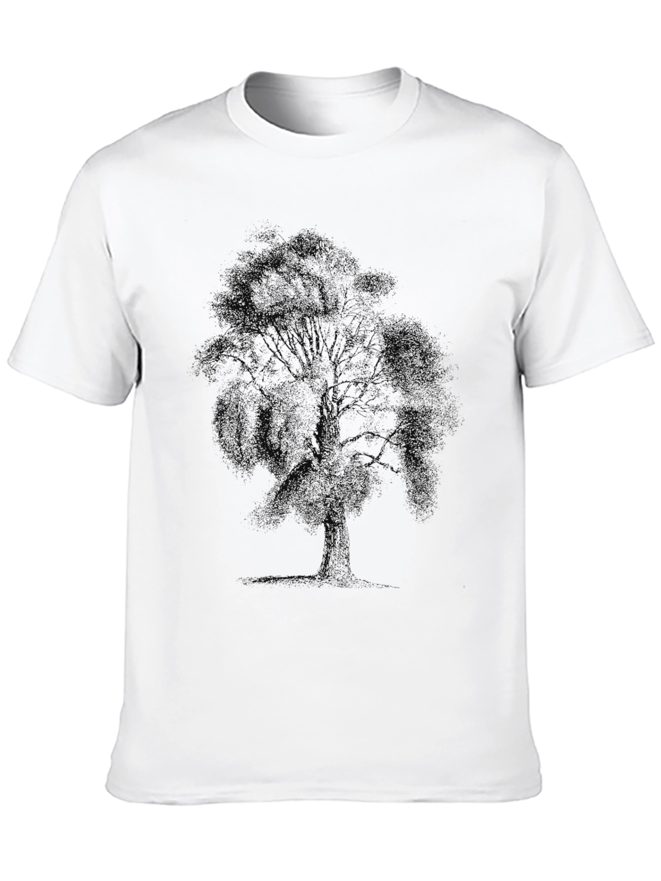 Mens Black T-Shirt - Tree Graphic