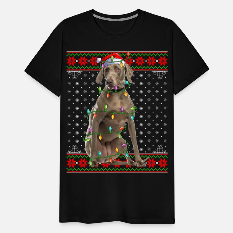 Weimaraner Dog Ugly Christmas Lights