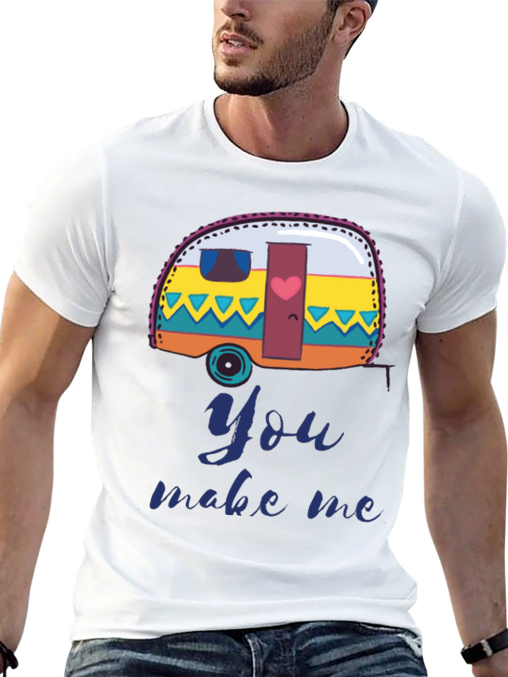 Camper Van You Make Me T-Shirt - Black