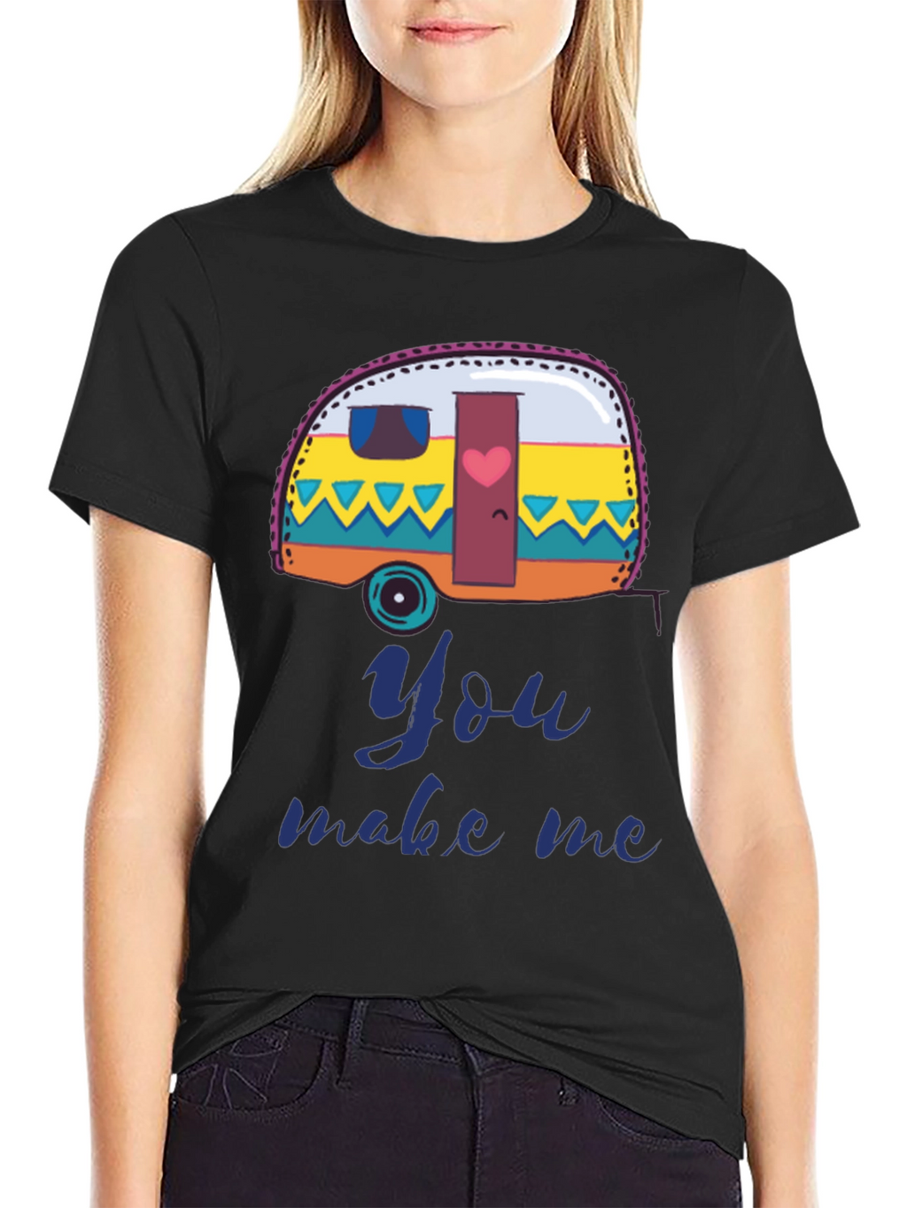 Camper Van You Make Me T-Shirt - Black