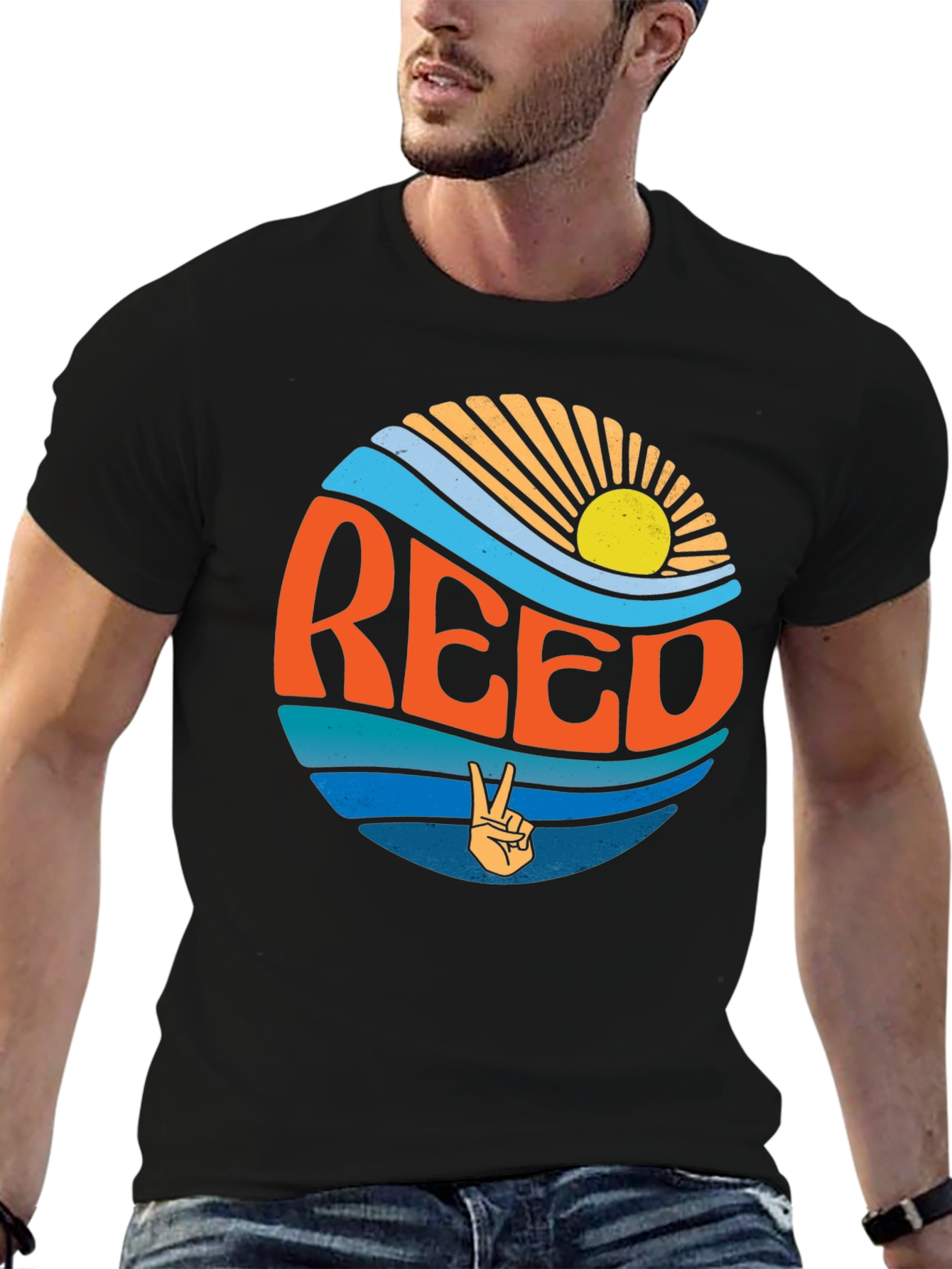 Reed Retro Graphic T-Shirt - Black Tee