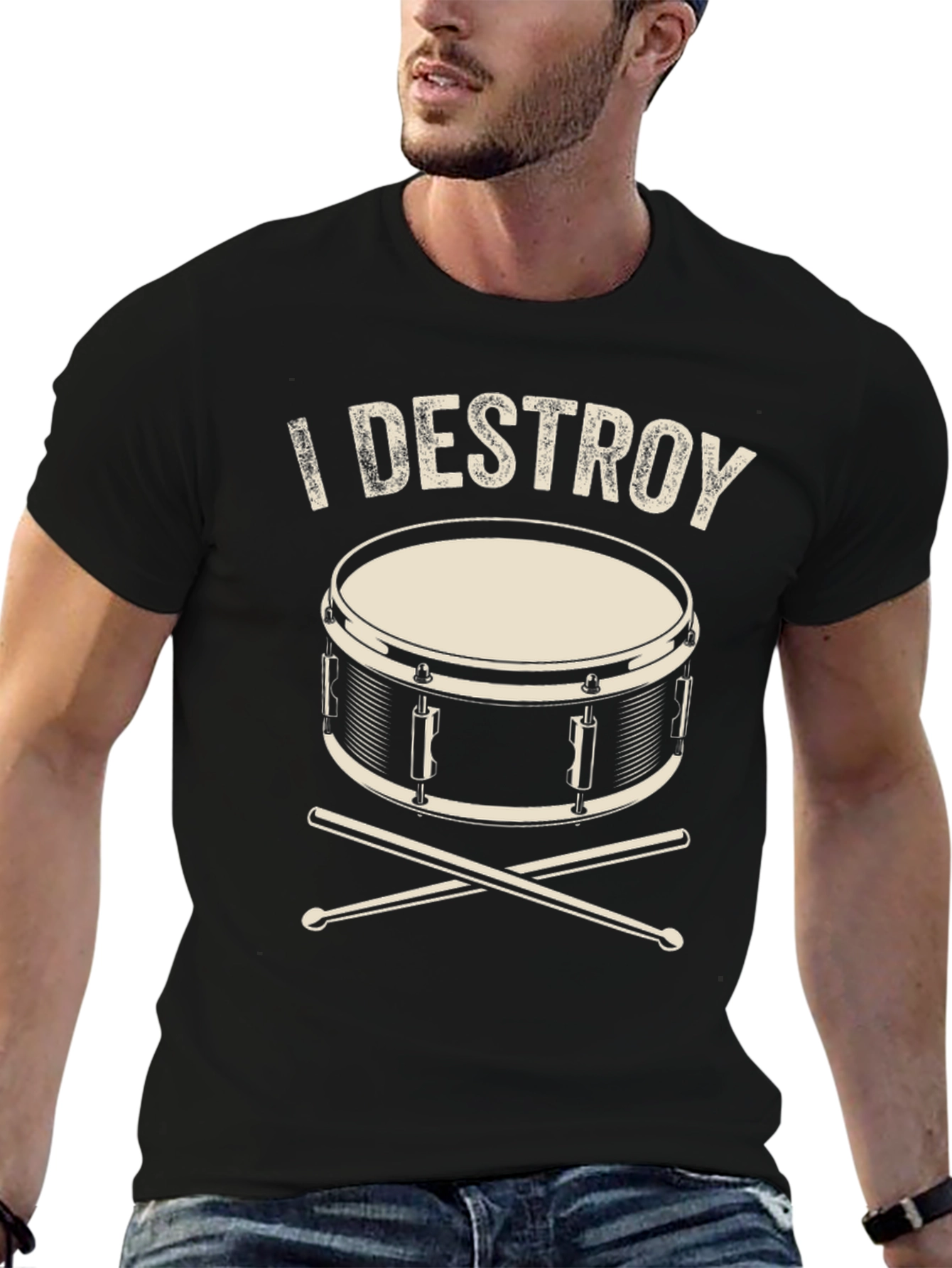 I Destroy Drum T-Shirt - Musician Tee