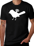 Wind-Up Bird Graphic Tee - Black Cotton T-Shirt