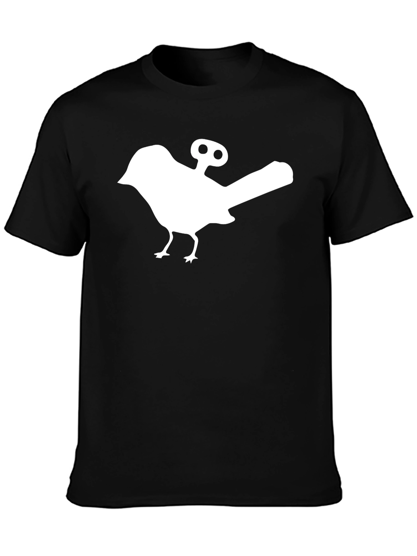 Wind-Up Bird Graphic Tee - Black Cotton T-Shirt