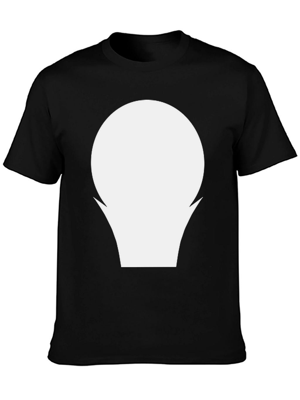 Minimalist Black T-Shirt with Abstract White Graphic