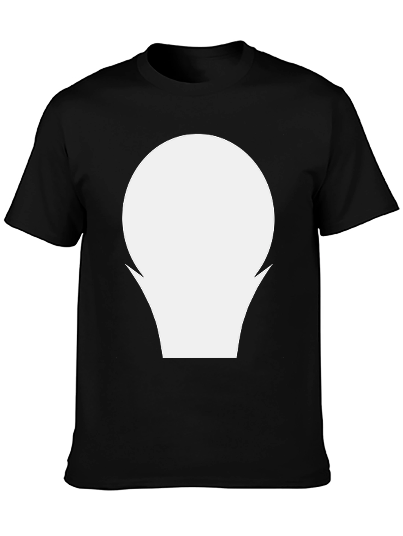 Minimalist Black T-Shirt with Abstract White Graphic